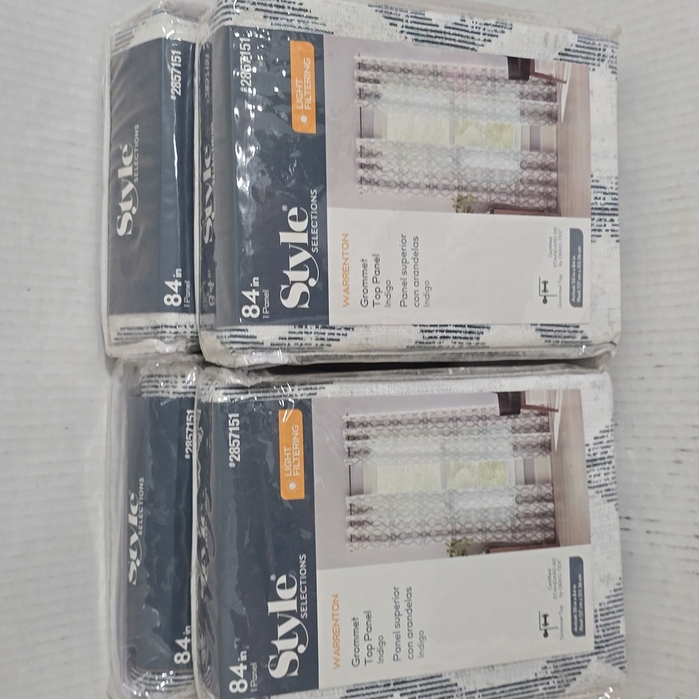 NIP 2 Pairs of Grommet Style Solutions 84 Inch Panel Curtains
